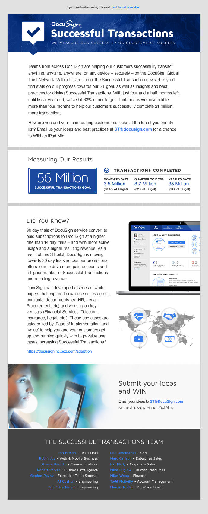 DocuSign email campaign
