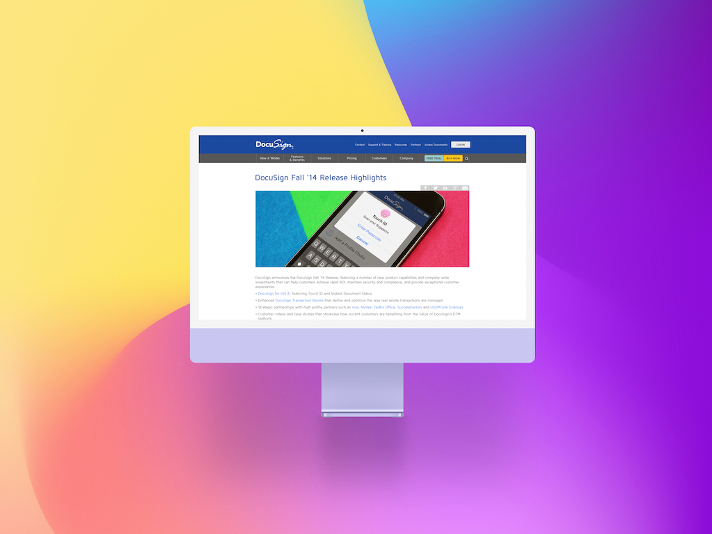DocuSign web campaign