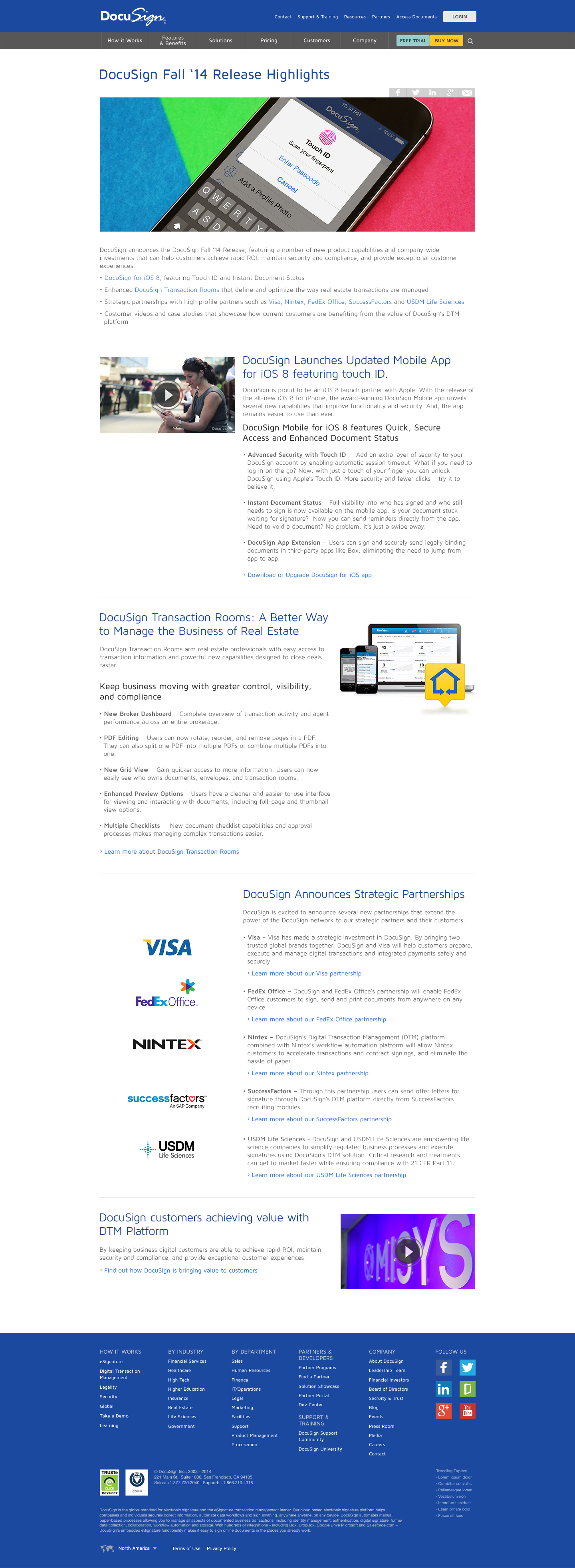 DocuSign web campaign